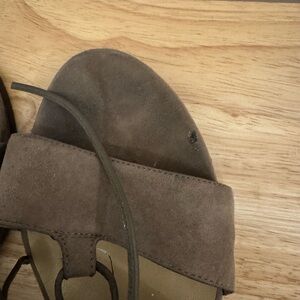 Gray Suede Women's Sandals